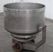 VMI 175 Gallon Rotating Stainless Steel Mixing Bowl and Dolly