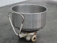 100 Gallon Stainless Steel Mixing Bowl and Cart