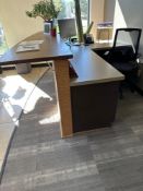 Office Desk with a countertop and roller chair