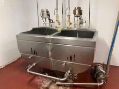 Creamery Package (2) 100 Gallon Dual Chamber Stainless Steel Mixing Tank
