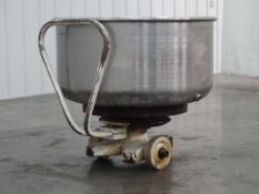 100 Gallon Stainless Steel Mixing Bowl and Cart
