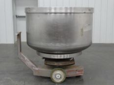 VMI 175 Gallon Rotating Stainless Steel Mixing Bowl and Dolly
