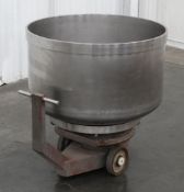 VMI 175 Gallon Rotating Stainless Steel Mixing Bowl and Dolly