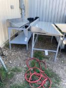 2 stainless steel tables