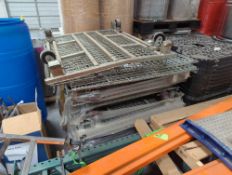 Pallet of Uline H-2091 Metal Bins on Casters