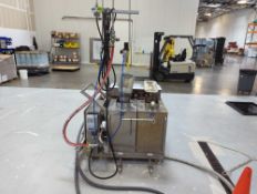 Trano CA2-22E-T-S-2 Stainless Steel Two Head Semi-Automatic Keg Washing Machine and Filler