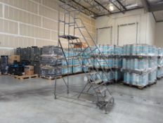 9 step rolling platform ladder