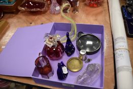 A miscellany of items to include Victorian John Derbyshire of Manchester moulded glass lion, blue
