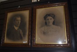 Two early 20th century facsimile prints, framed and glazed.
