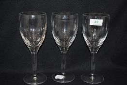 Three John Rocha for Waterford wine glasses.