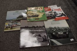 A selection of Goodwood motor sport and car racing interest programmes including 1954, Revival,
