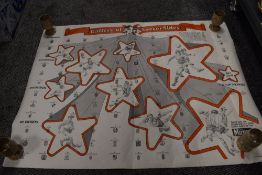 A 1971 dated Daily Mail poster, 'The Bobby Moore gallery of star soccer sides'.