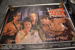 Three vintage movie cinema quad posters of comedy interest including Monty Python