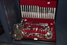 A partial canteen of Robert and Belk Ltd Furnival works, England stainless steel cutlery. Also