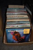 Around one hundred mixed vinyl LP records, folk, classical and easy listening interest.