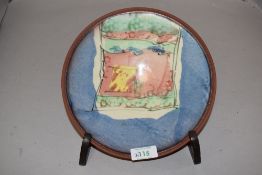 A mid century Bryan Trueman Australian studio pottery bowl having abstract decoration, signed to