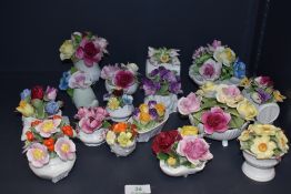 A large collection of floral studies, including Royal Adderley and Aynsley.
