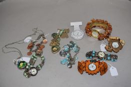 10 wrist watches all in various colours.