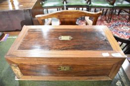 A 19th Century mahogany and rosewood writing slope