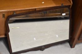 An early 20th Century mahogany wall mirror