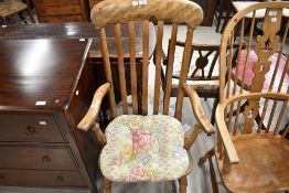 A traditional kitchen armchair