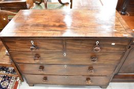 A 19th Century mahogany chest of two over three drawers