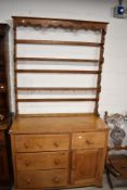 A traditional rustic pine dresser