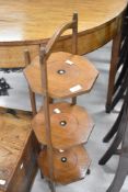 A late Victorian fold out cake stand