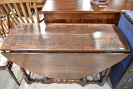A period oak gate leg dining table