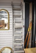Two set of ladders including extendable and convertable