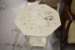 A painted conservatory style plant stand or occasional table