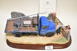 A Border Fine Arts limited edition figure study titled ' 3 mile back up t road ' with original