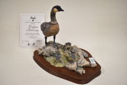 A Border Fine Arts limited edition figure study titled ' Hawaiian Goose and Goslings ' no 46 of 1850