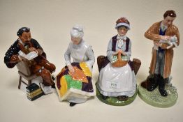 Four Royal Doulton figure studies including Country Vet HN4650, The Proffessor HN2281, Eventide