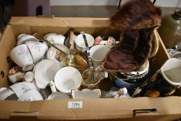 A Colclough part tea service, a Royal Winton Gurgling jug, an Indian Tree jug and a Wedgwood '