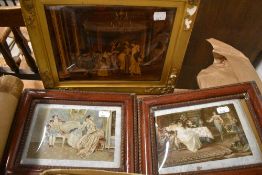 A box of three crystoleum pictures.