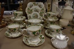 A Foley Bone China 'Broadway' pattern teaset