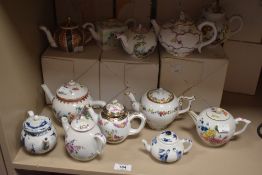 A group of twelve modern replica teapots, Victoria & Albert Museum Porcelain, affordable