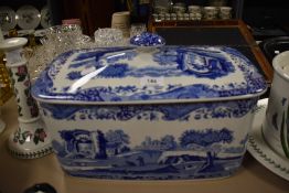 A large modern Spode Italian pattern lidded bread storage bin