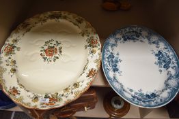 A large Ablemarle (B&S) turkey plate or ashette, with deep well and scrolled tree drainage channels,