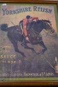 (20th century), three re-prints, advertising posters, inc Yorkshire Relish, 50 x 40cm, framed and