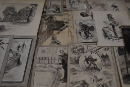 (19th/20th century), a selection of watercolours, monochrome, inc Impressions of Penmaenmawr,