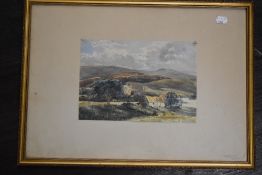(20th century), a watercolour, country lane, 19 x 27cm, mounted framed and glazed, 39 x 53cm