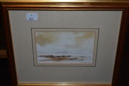 Ken Lockhead, (20th century), a watercolour, Solitary Shore, signed and attributed verso and dated