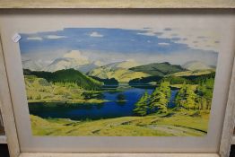 William Heaton Cooper, (1903-1995), after, a print, Tarn Hows, signed, 50 x 65cm, original framed