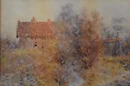 Margaret Olrog Stoddart, (1865-1934), a watercolour, cottage, signed and dated 1899, 29 x 34cm,