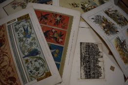 Bruce Irving, (20th century), an etching, The Cross Chester, 12 x 16cm, signed, 35 x 25cm, and (19th