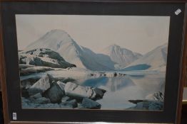 William Heaton Cooper, (1903-1995), Clear Evening Wastwater, 44 x 64cm, light wood framed and
