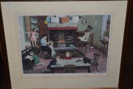 Tom Dodson, (contemporary), after, a Ltd Ed print, parlour life, signed and num 245/850, 33 x