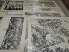 D Dodd, (18th/19th century), an engraving, Grown ladies, 30 x 24cm, and a selection of 18th and 19th